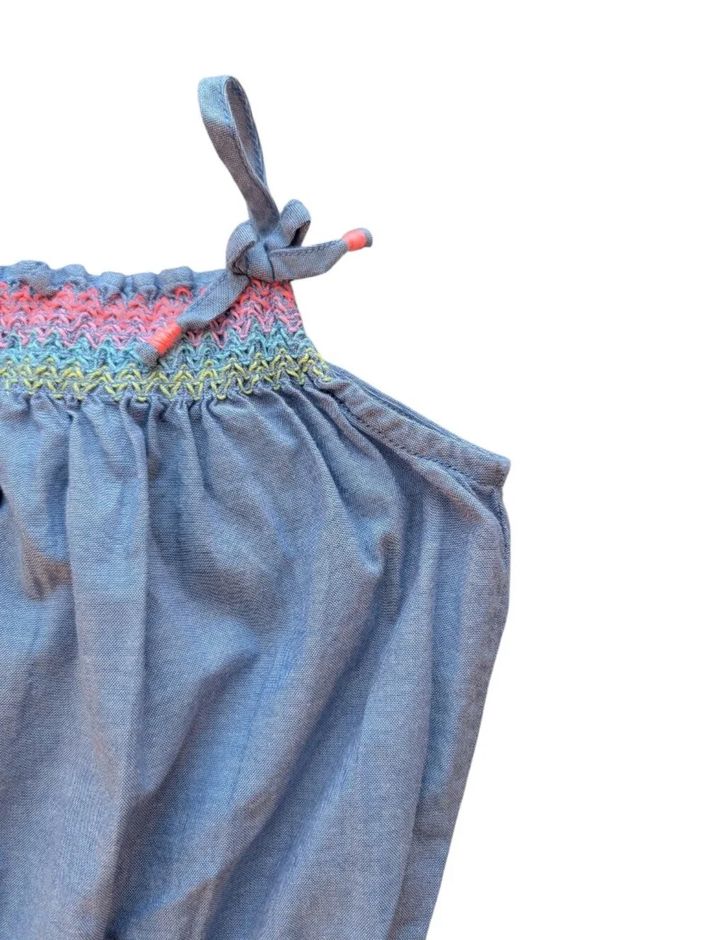 OshKosh B'gosh Girls Blue Summer Overall Cotton Size 6/6X